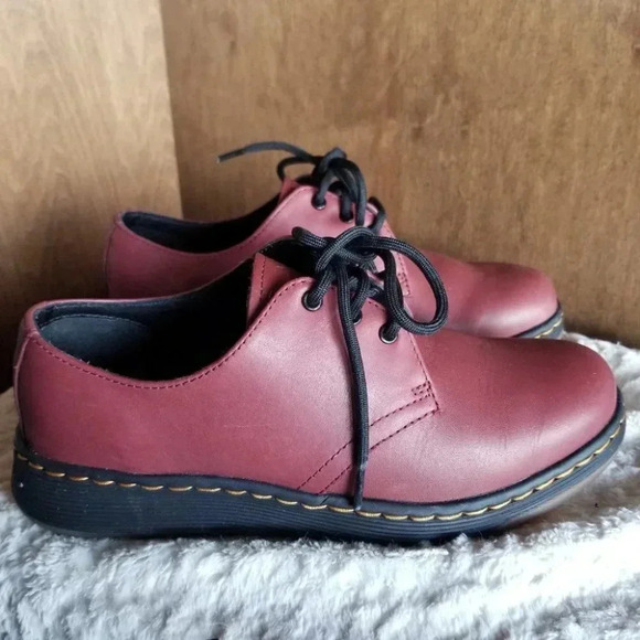 NWOT Dr. Martens 1461 Cavendish Cherry Red Temperley Dm Lite's Leather Shoes 7 - Picture 3 of 16